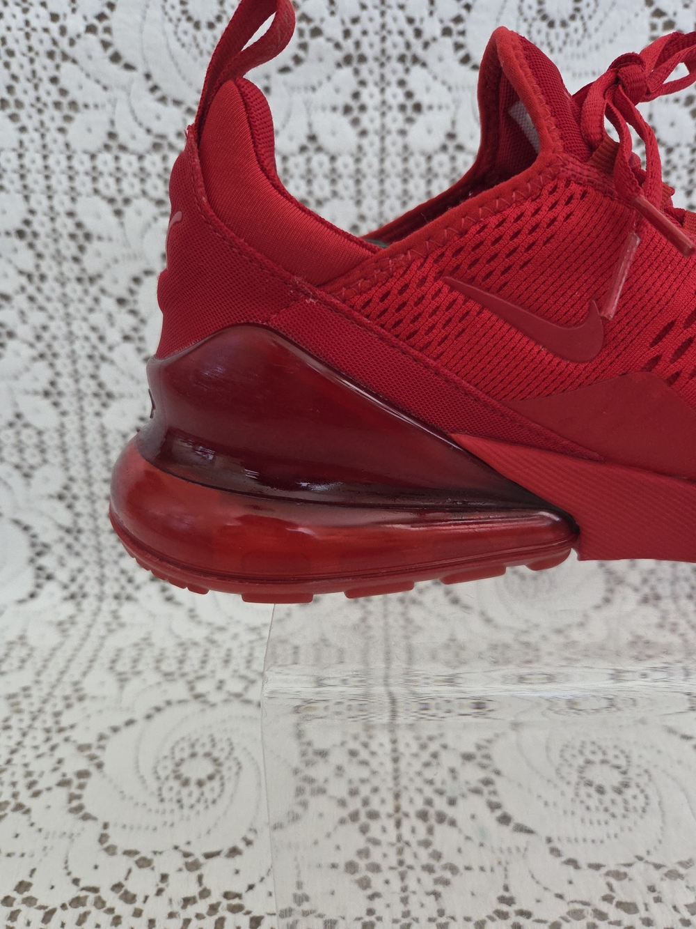 Nike Air Max 270 University Red Sneakers Men Size 8.5  Women's Size 10 - Picture 6 of 10